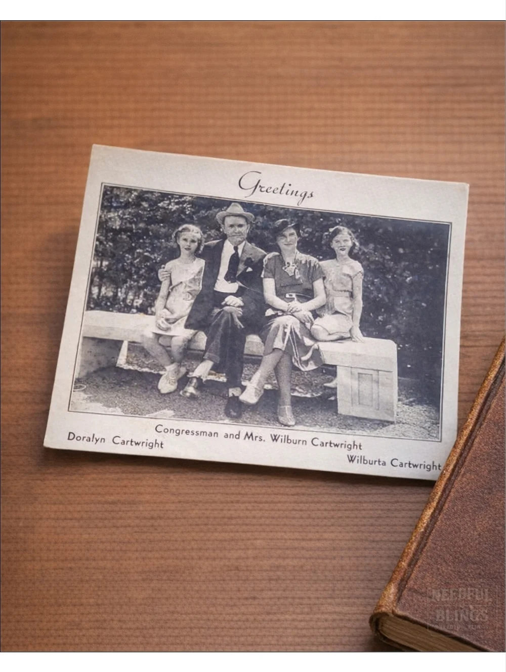 Vintage Family Photograph 1940s Named Portrait Wilburn Cartwright